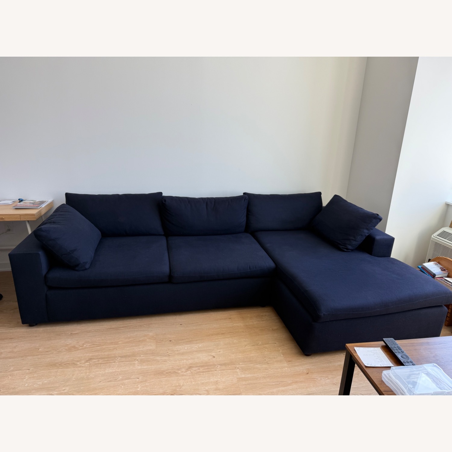 Pottery Barn Navy Dream Chaise Sectional - image-5