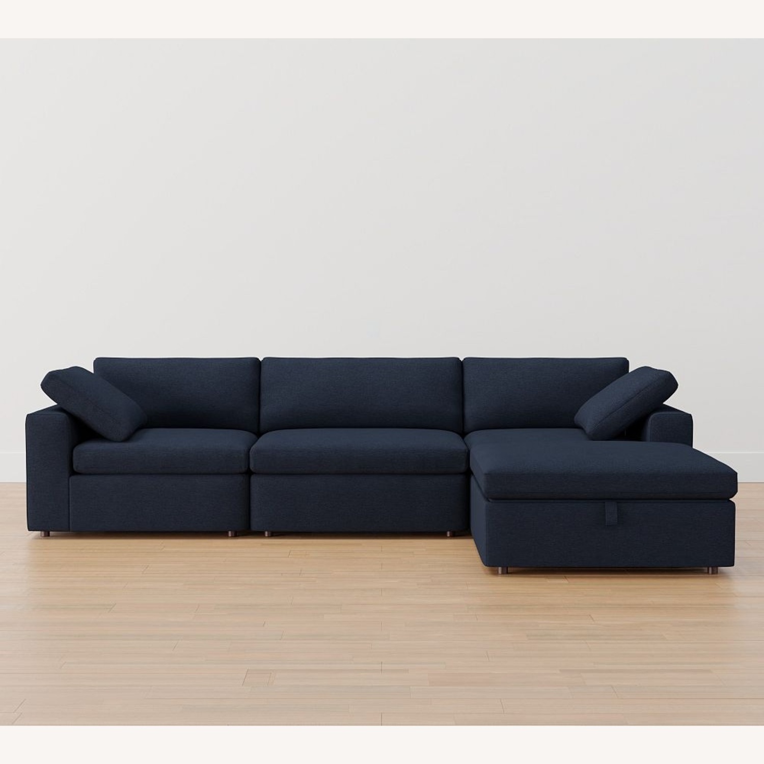 Pottery Barn Navy Dream Chaise Sectional - image-4