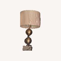 Elegant Silver Table Top Lamp Set