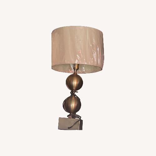 Used Elegant Silver Table Top Lamp Set for sale on AptDeco