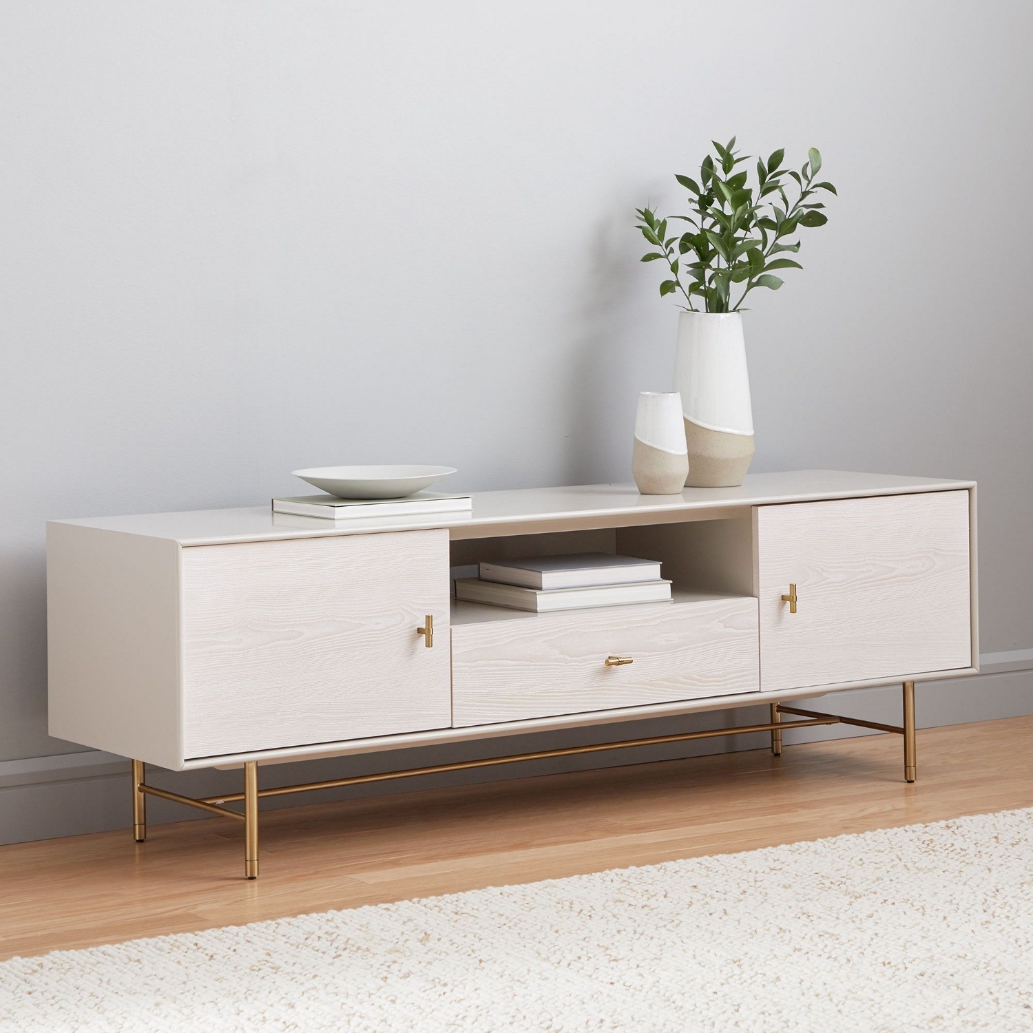 West Elm Modernist Wood & Lacquer Media Console - image-6