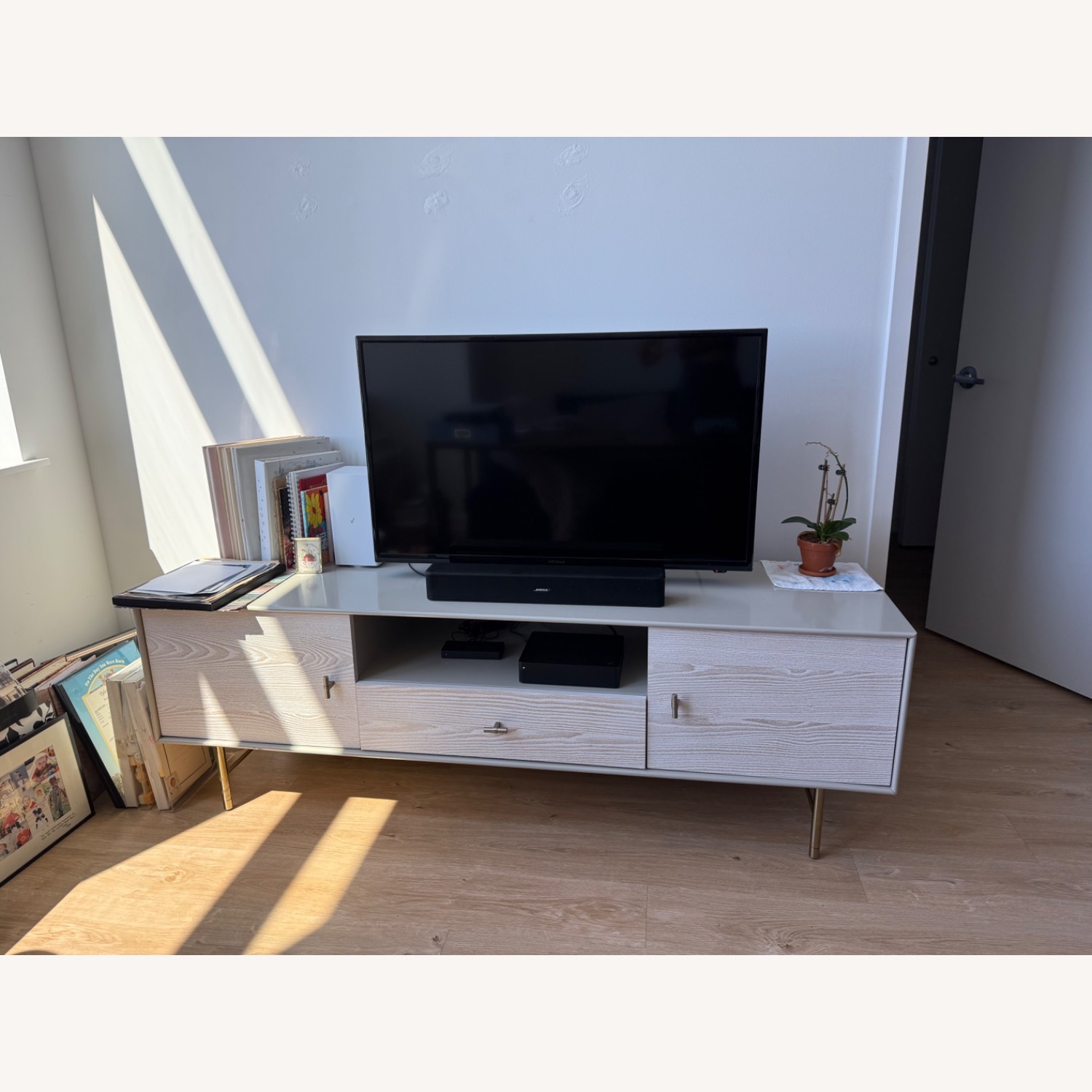 West Elm Modernist Wood & Lacquer Media Console - image-2