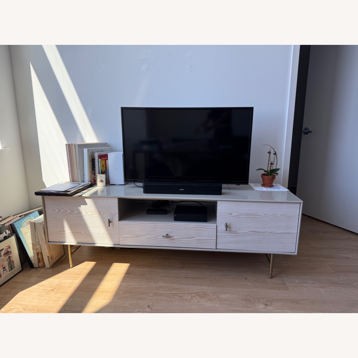 West Elm Modernist Wood & Lacquer Media Console - image-1