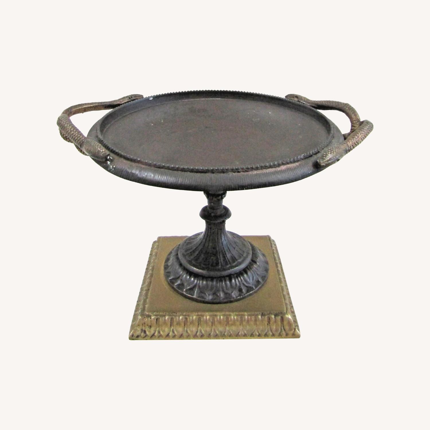 Mid-Century Italian Bronze Tazza Candle Holder - image-0