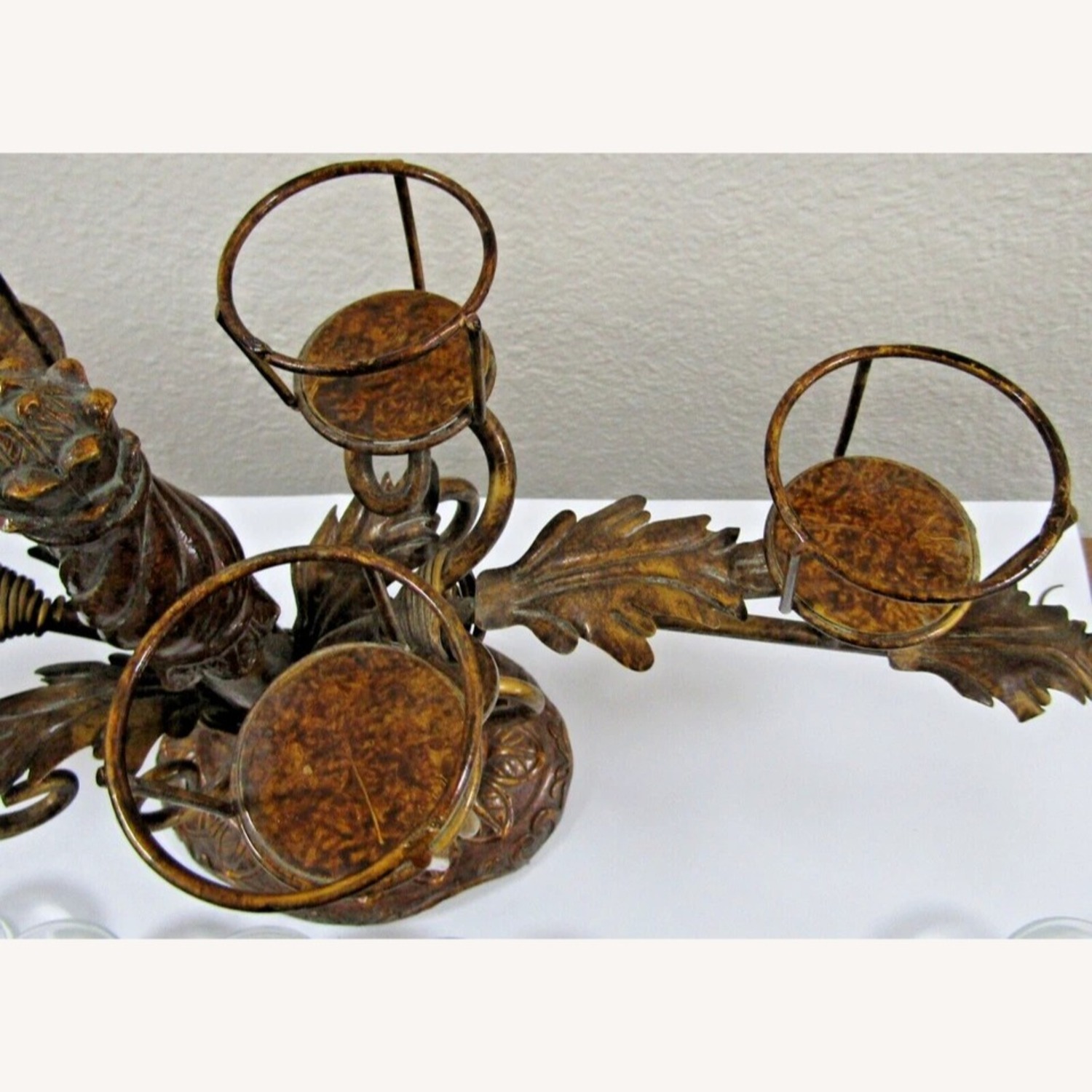 Vintage 8-Piece Centerpiece Metal Candle Holder - image-11
