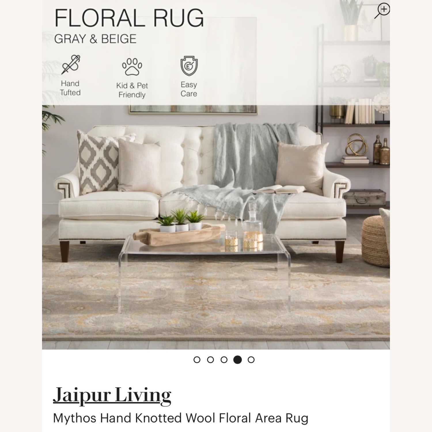 Jaipur Living 12 x 18 Gray/Beige Wool Rug  - image-4