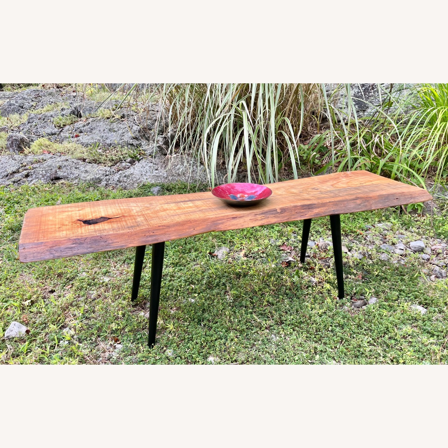 Mid Century Style Live Edge Coffee Table  - image-1
