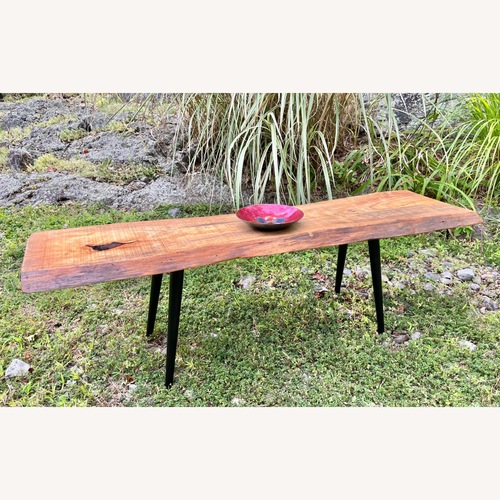 Used Mid Century Style Live Edge Coffee Table for sale on AptDeco