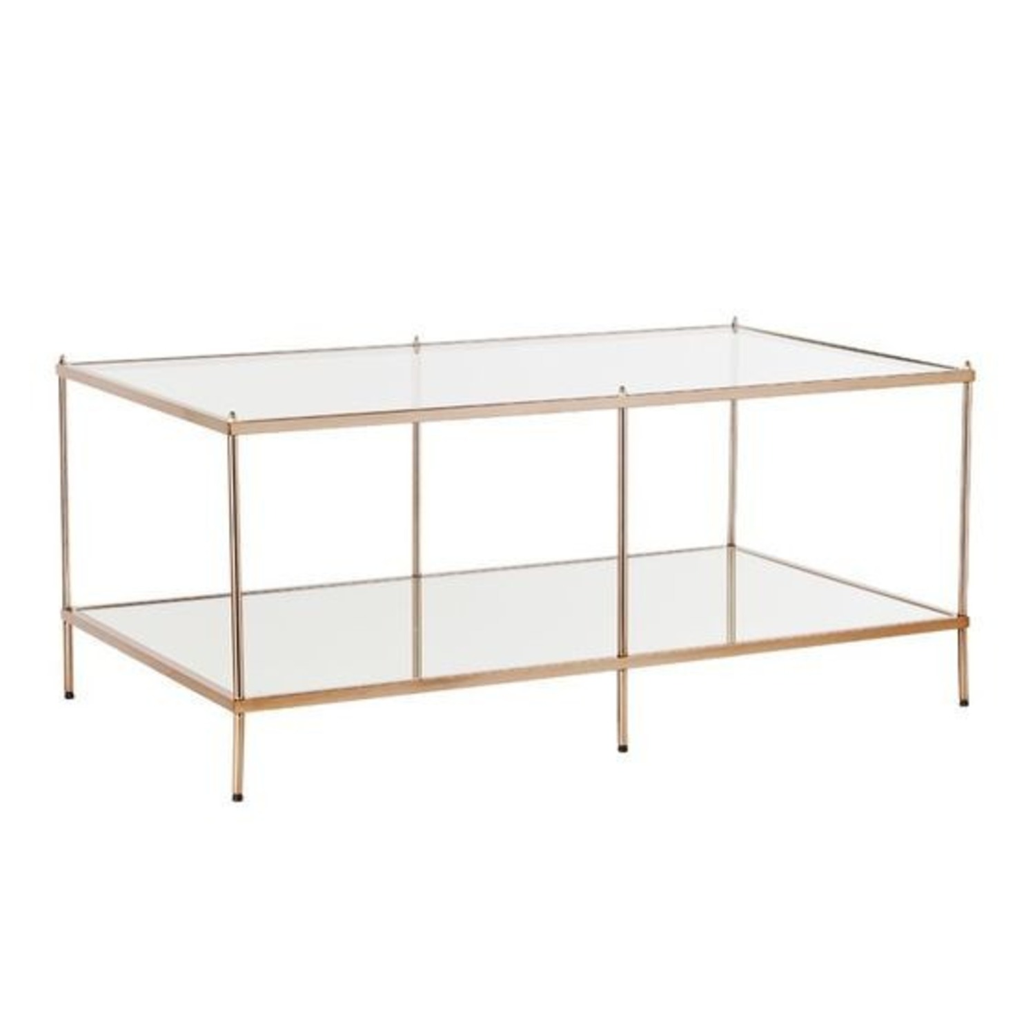 Willa Arlo Interiors Glass Top/Brass Coffee Table - image-4