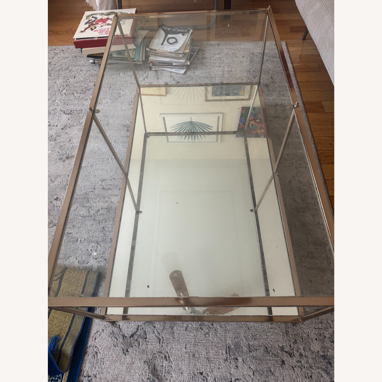 Willa Arlo Interiors Glass Top/Brass Coffee Table - image-5