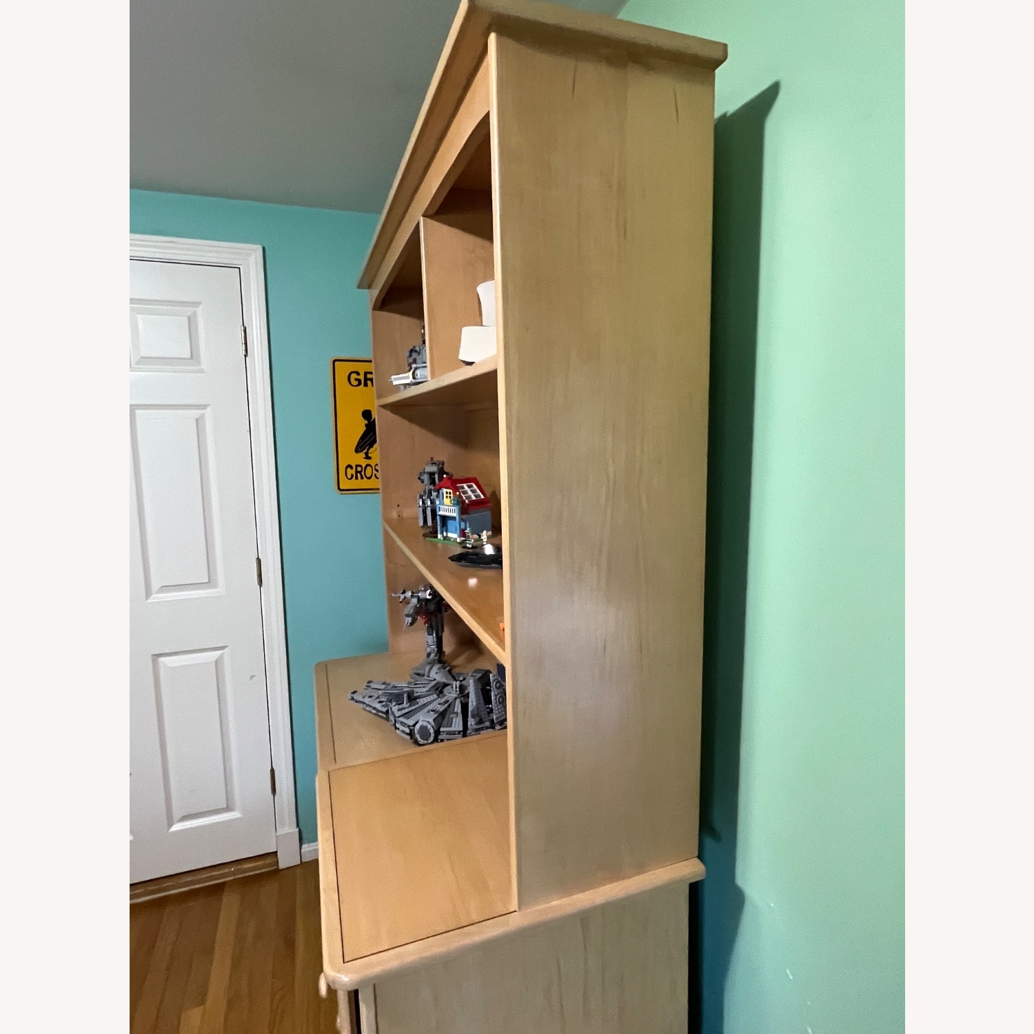 Wood Dresser with Hutch - image-3