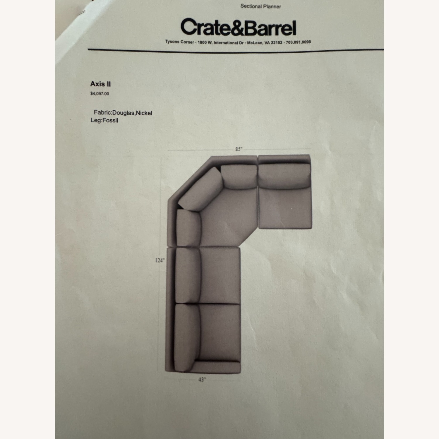 Crate & Barrel Axis Leather Sectional - image-13
