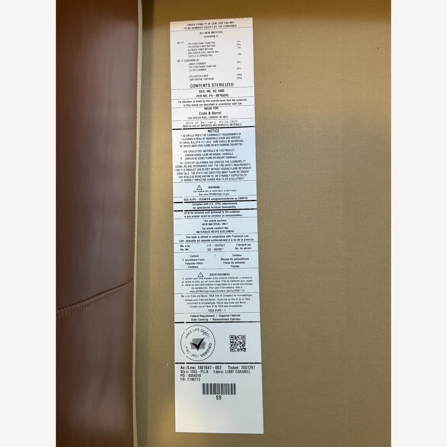 Crate & Barrel Axis Leather Sectional - image-10