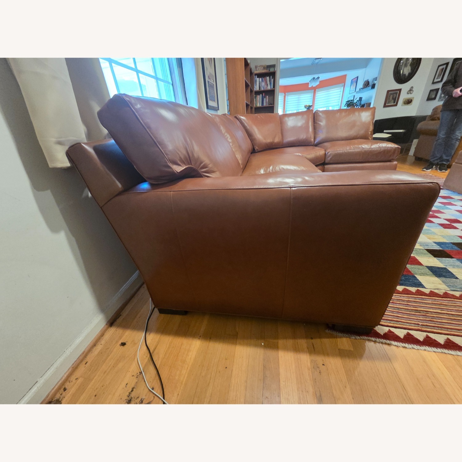 Crate & Barrel Axis Leather Sectional - image-3
