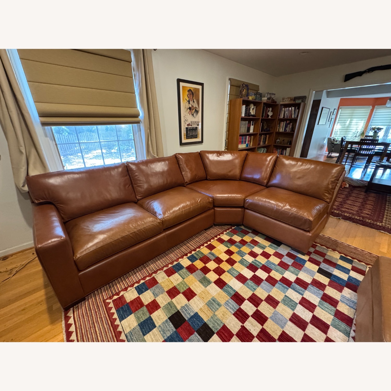 Crate & Barrel Axis Leather Sectional - image-2