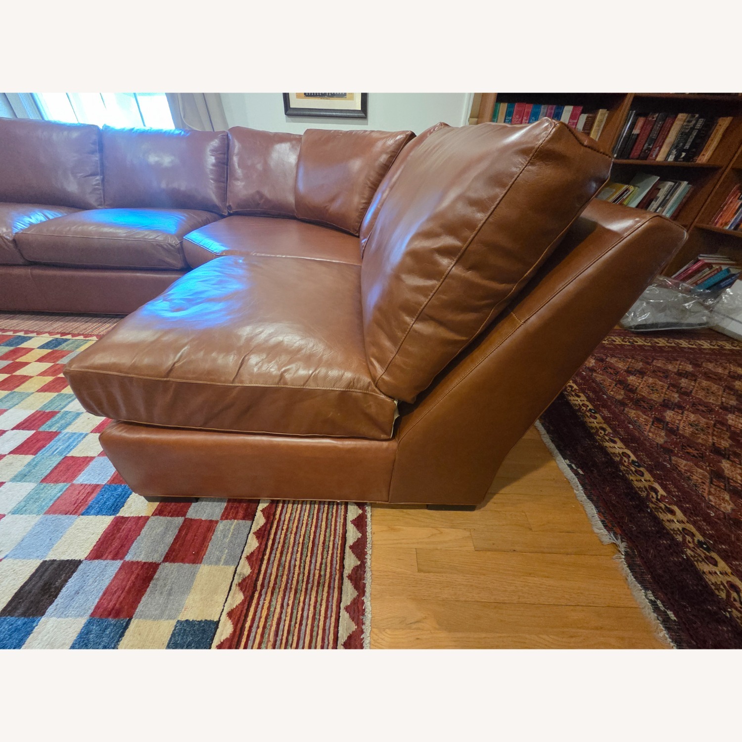 Crate & Barrel Axis Leather Sectional - image-7