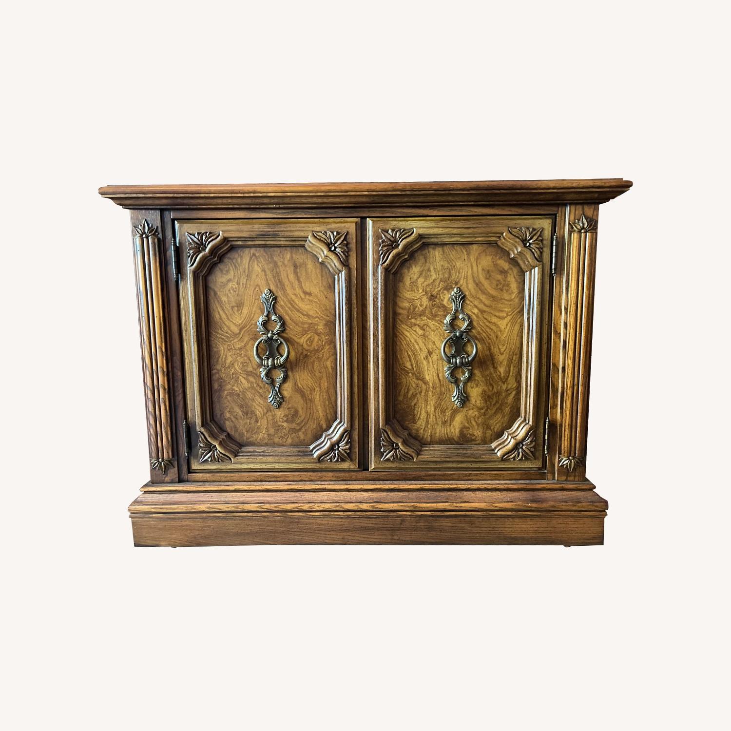 Vintage Marble Top Bar Cart  - image-0