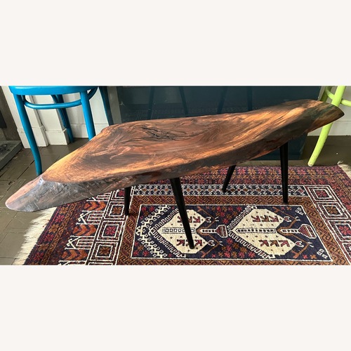 Used Live Edge Coffee Table Mid Century Style Cherry for sale on AptDeco