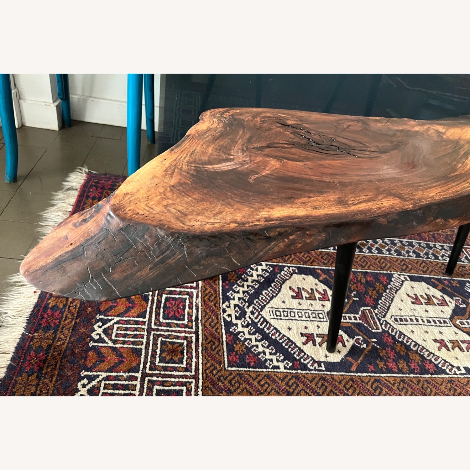 Live Edge Coffee Table Mid Century Style Cherry  - image-6