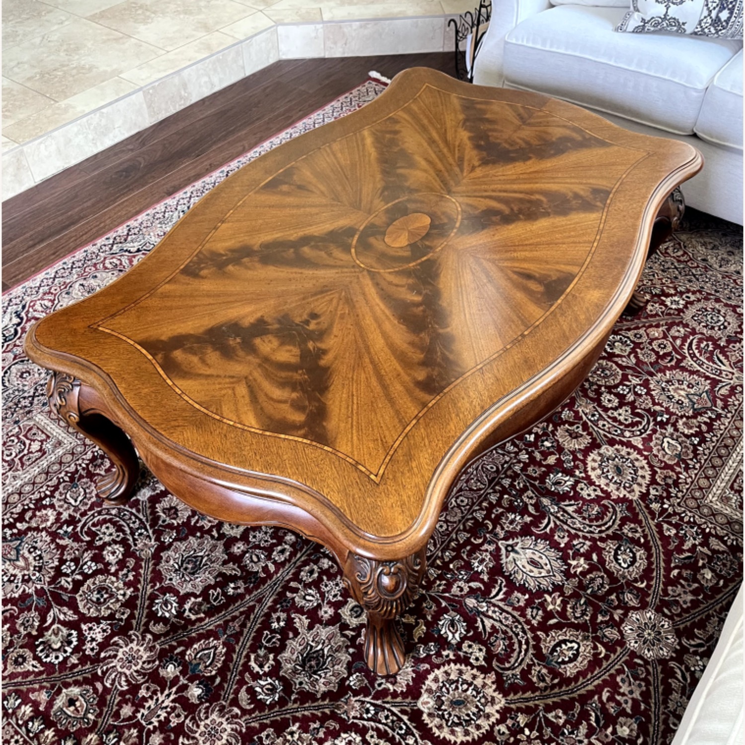 Thomasville Inlaid Mahogany Top Coffee Table - image-2