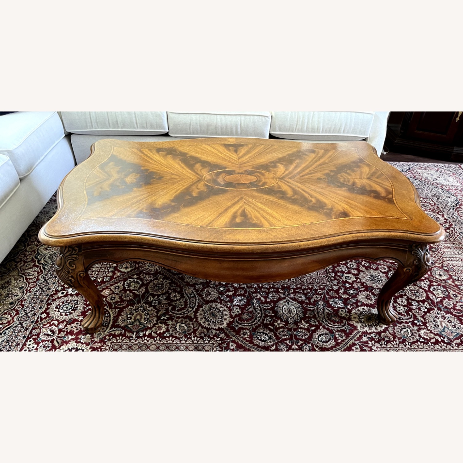 Thomasville Inlaid Mahogany Top Coffee Table - image-1