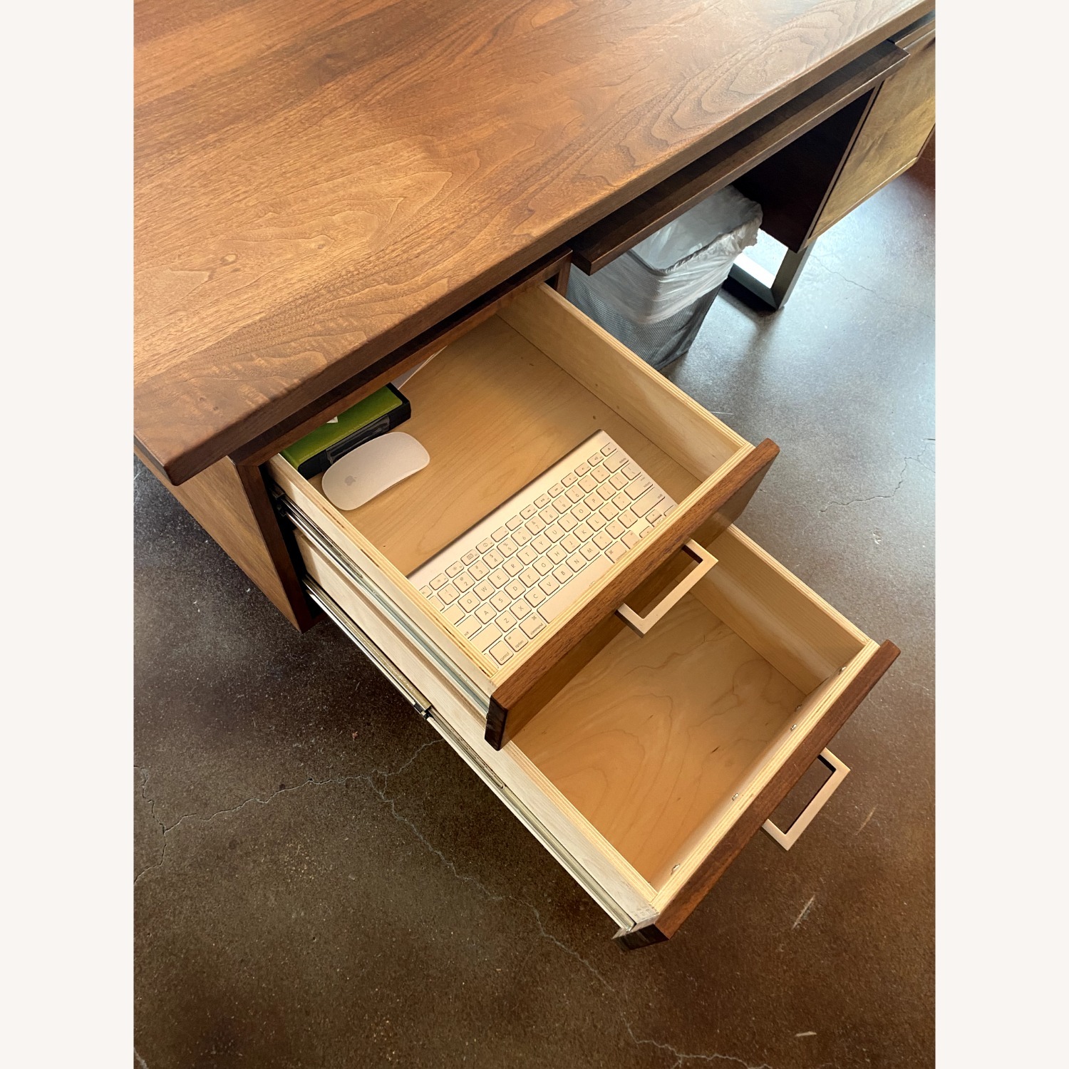 Crate & Barrel Clybourn Mid-Century Modern Walnut Executive Desk - image-6