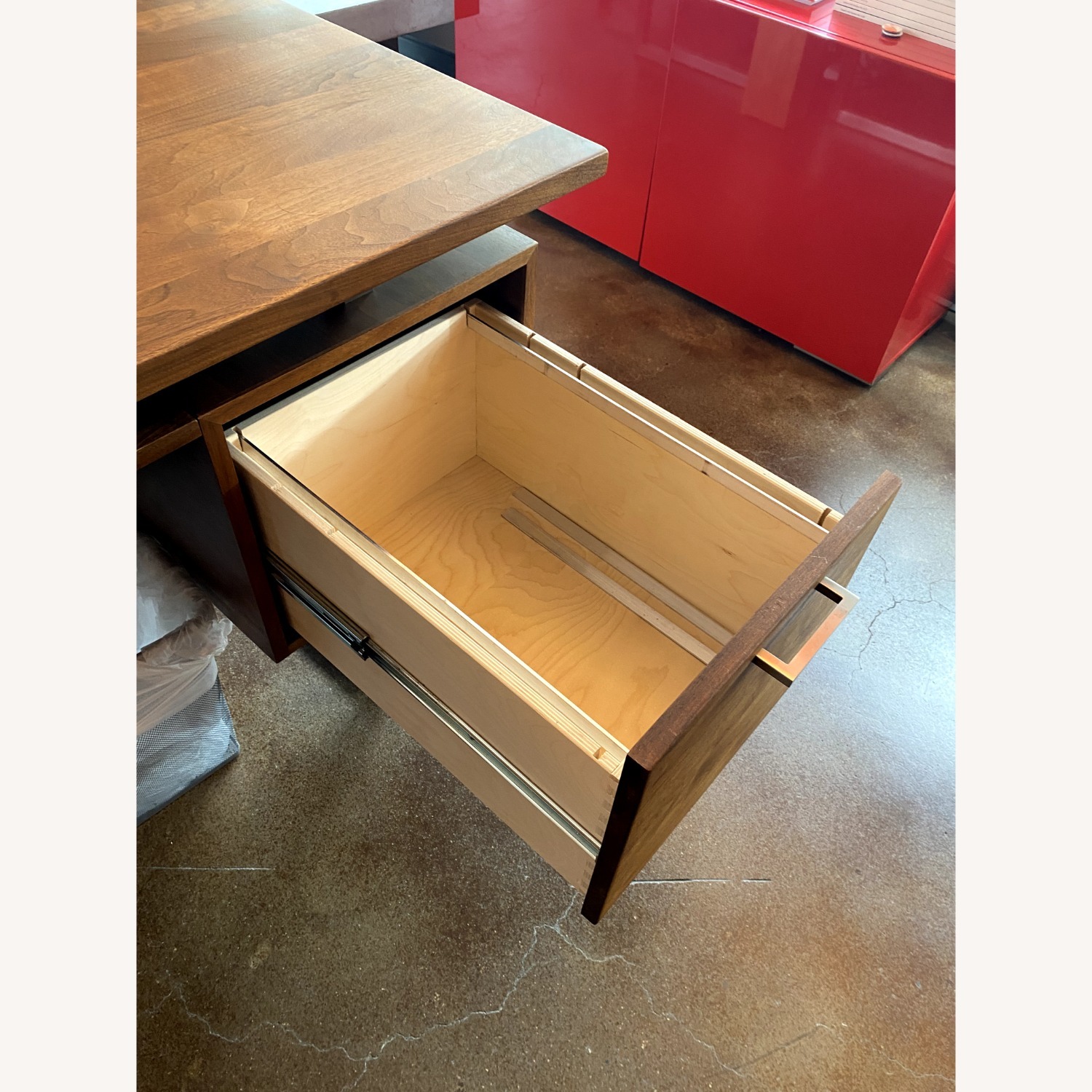 Crate & Barrel Clybourn Mid-Century Modern Walnut Executive Desk - image-4