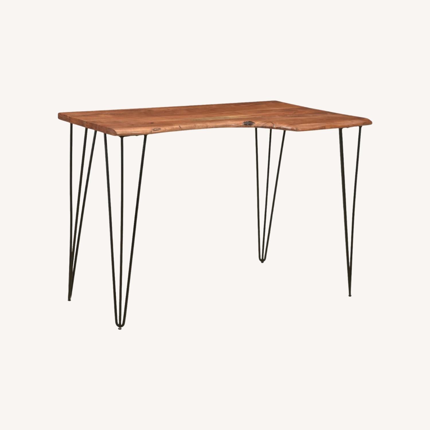 Sleek Modern Wooden Desk with Rustic Charm - image-0