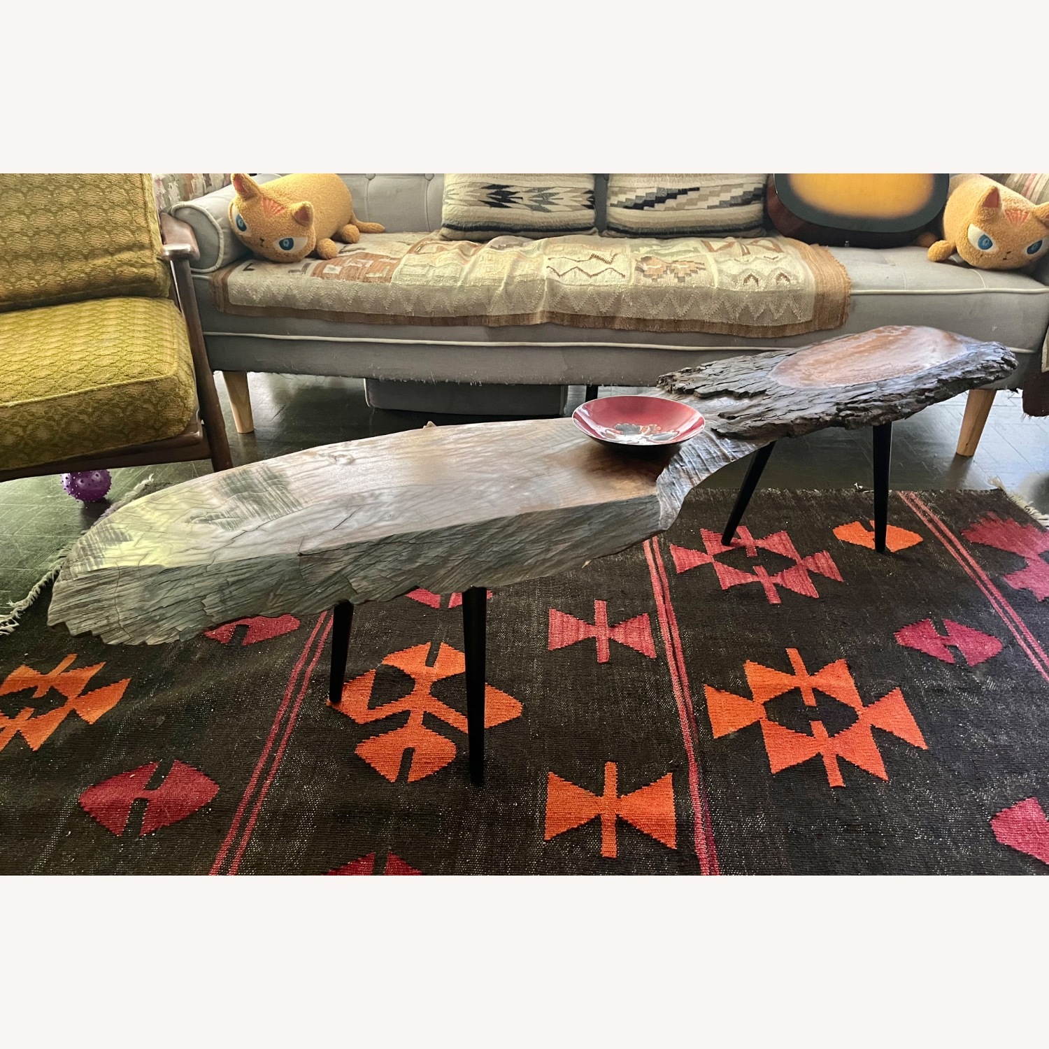 Live Edge Walnut Coffee Table Organic Style - image-3