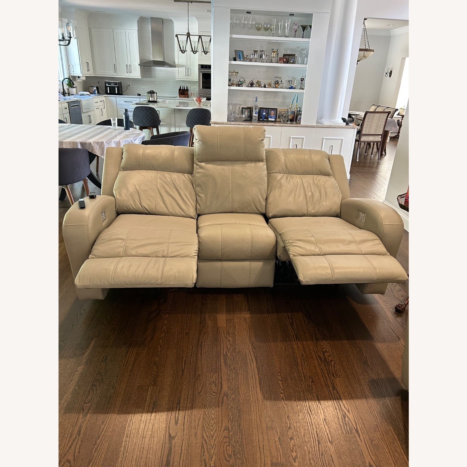 Sofa with 4 Electronic Recliners - image-1