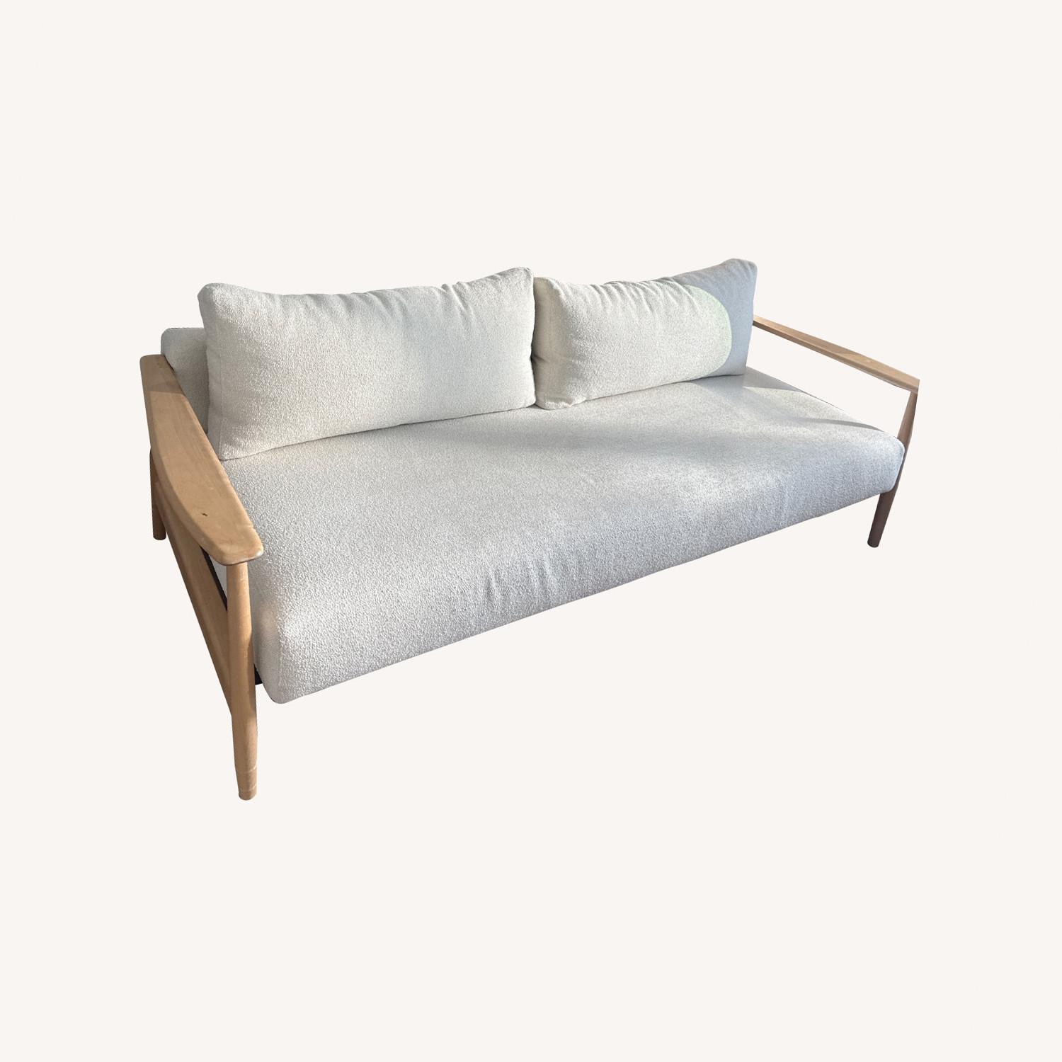 CB2 Una Ivory Boucle 84” Sleeper Sofa - image-6