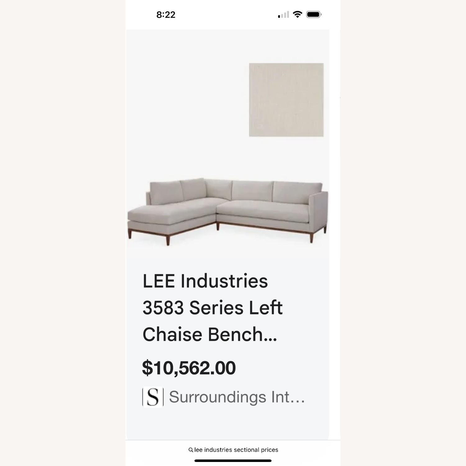 Lee Industries Chaise Sectional - image-3