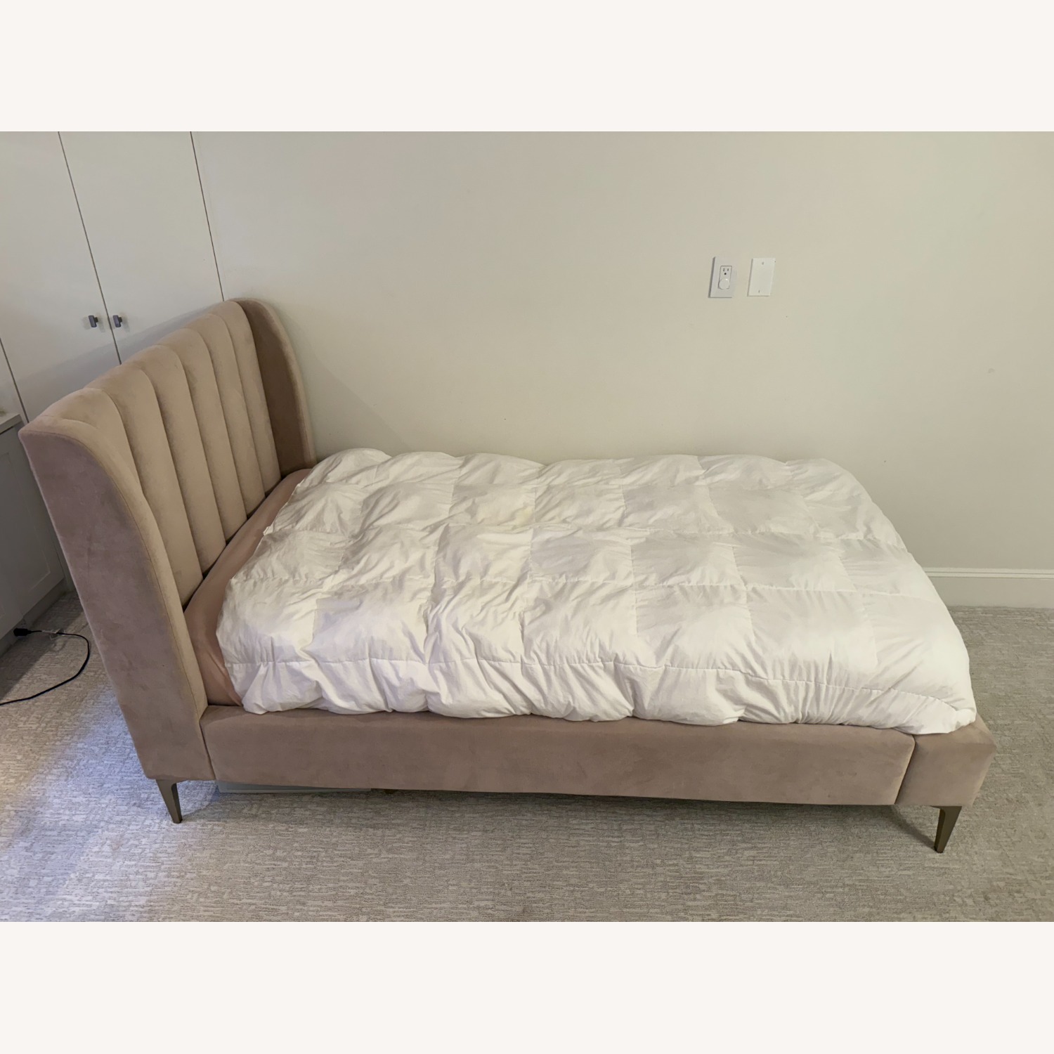 Pottery Barn Teen Avalon Twin Bed Velvet Blush - image-1