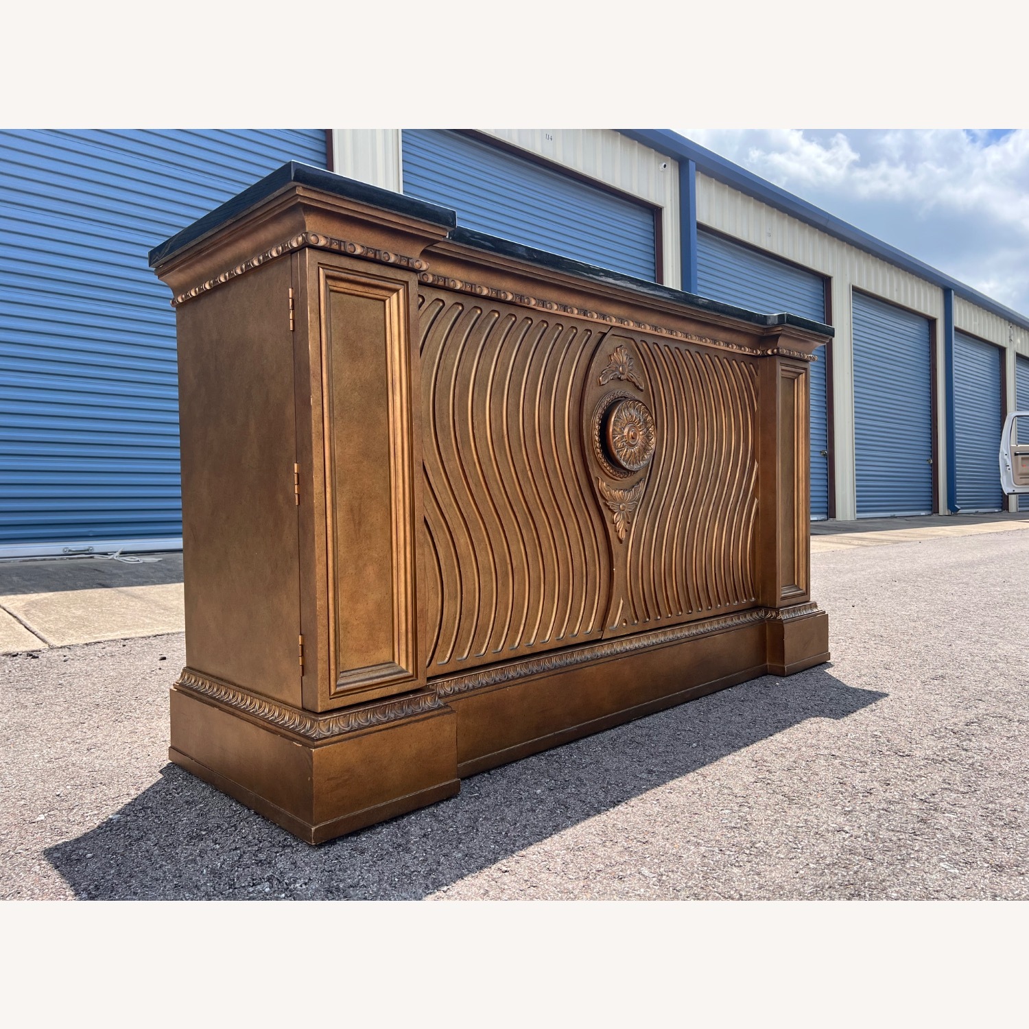 1990s Century Furniture Silk Roads Gilt Credenza  - image-0