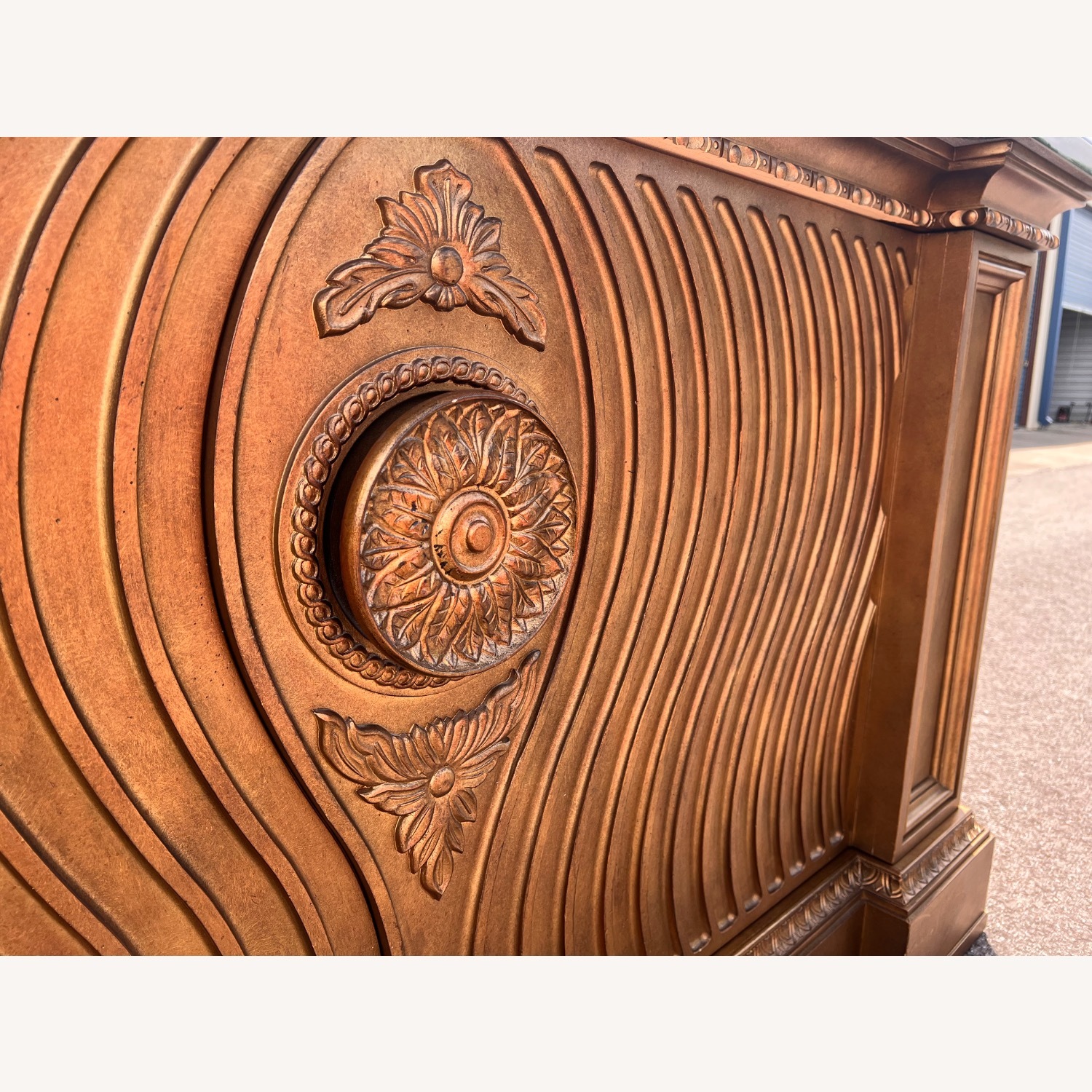 1990s Century Furniture Silk Roads Gilt Credenza  - image-2