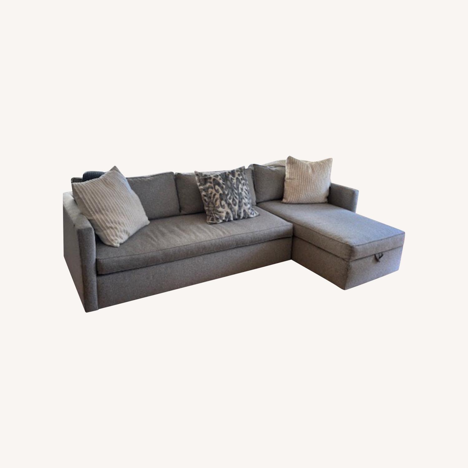 West Elm Harris 2-Piece Sleeper Sectional w Bumper Chaise - image-0
