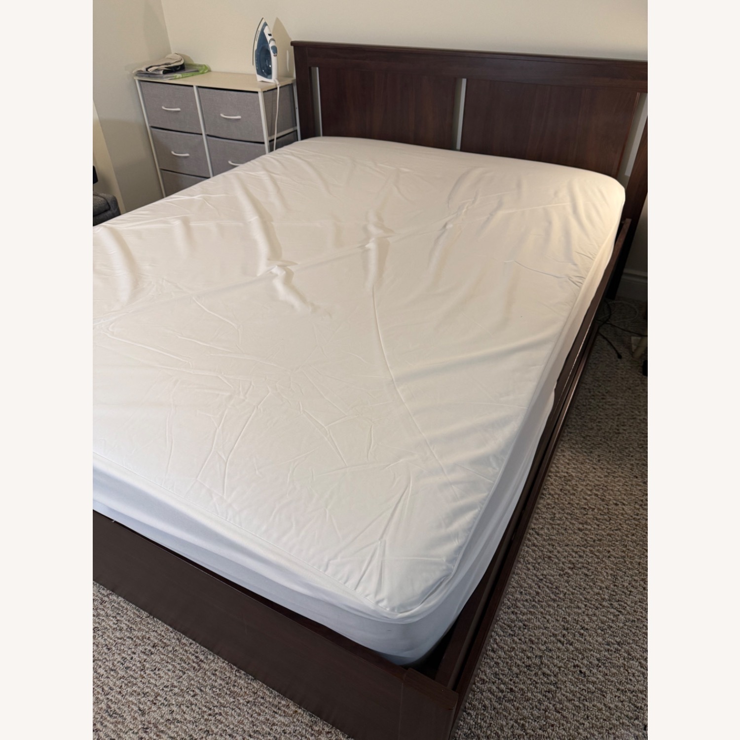 IKEA Songesand Wooden Queen Bed Frame w Storage - image-2