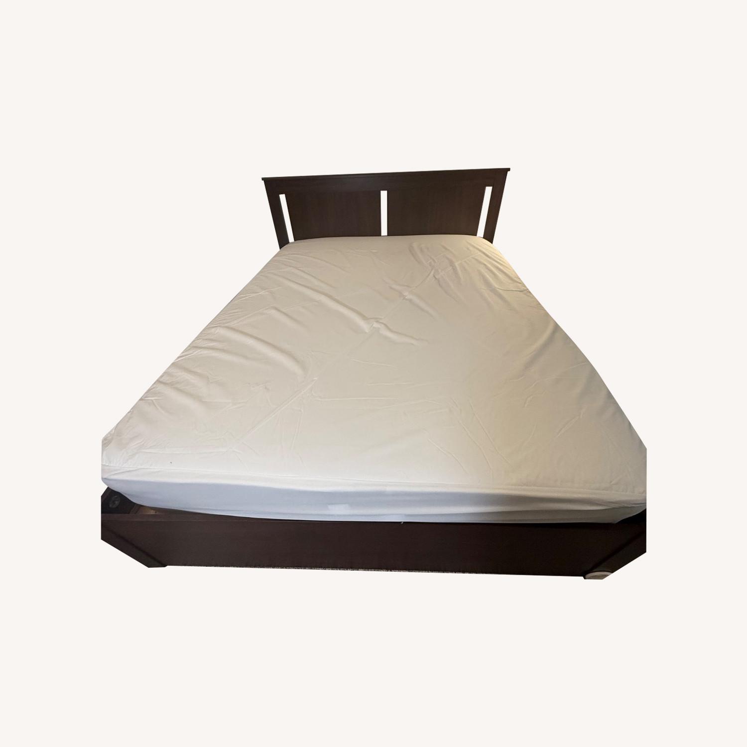 IKEA Songesand Wooden Queen Bed Frame w Storage - image-0