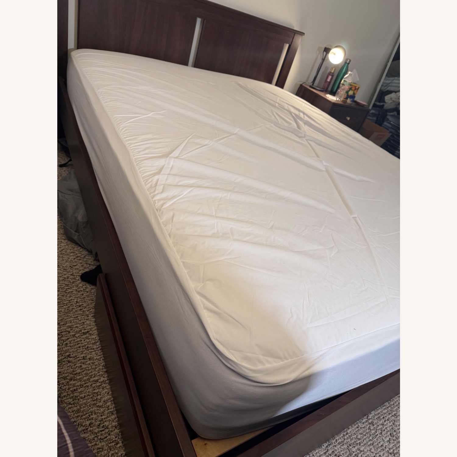 IKEA Songesand Wooden Queen Bed Frame w Storage - image-5