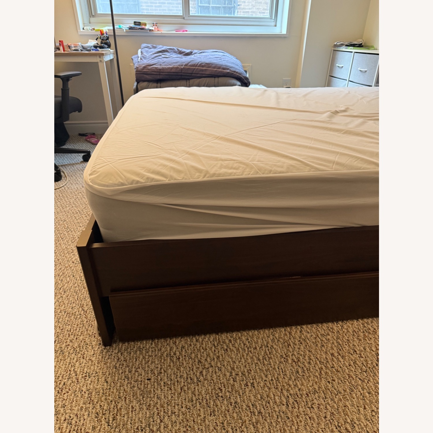 IKEA Songesand Wooden Queen Bed Frame w Storage - image-6