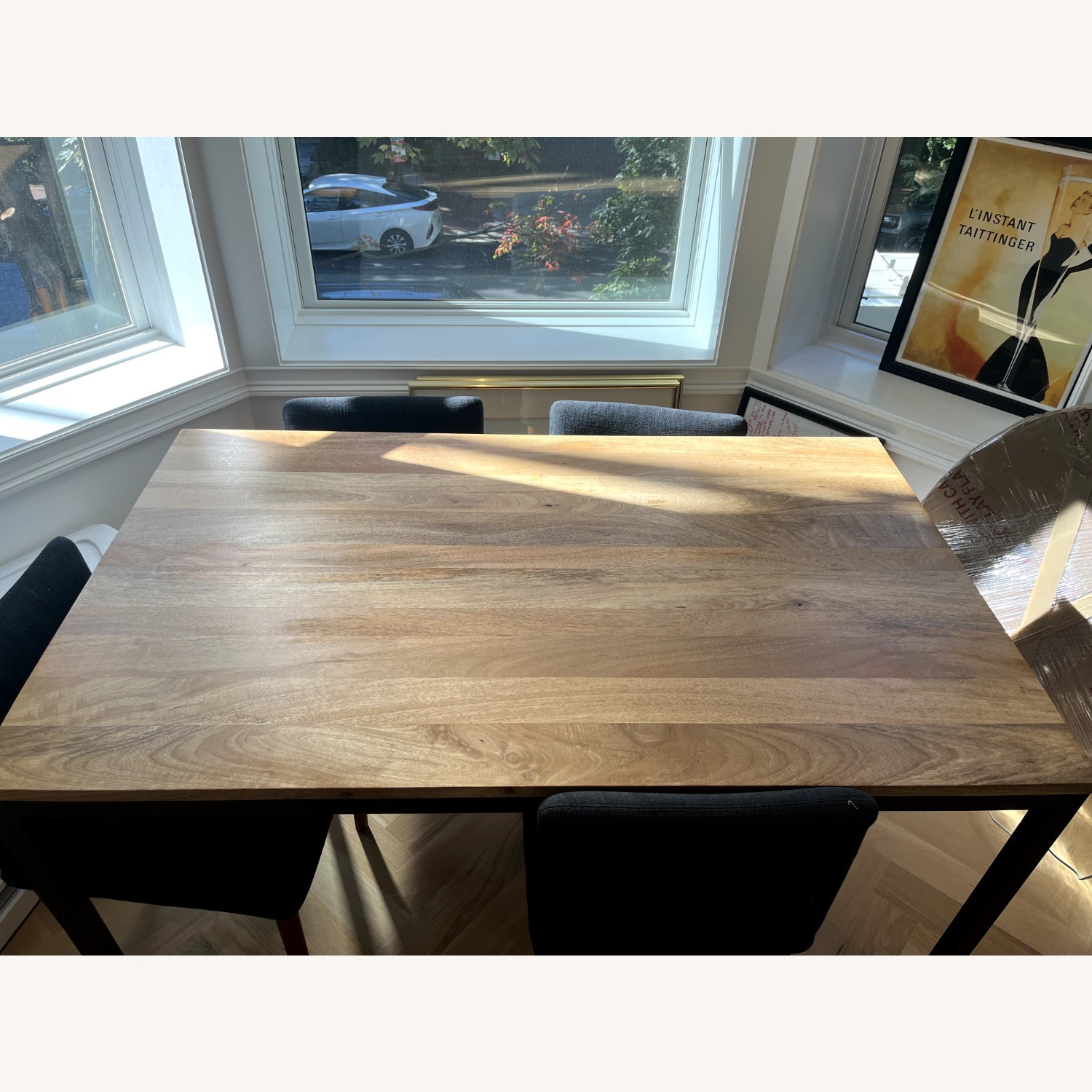 West Elm Box Frame Dining Table 60” Raw Mango - image-2