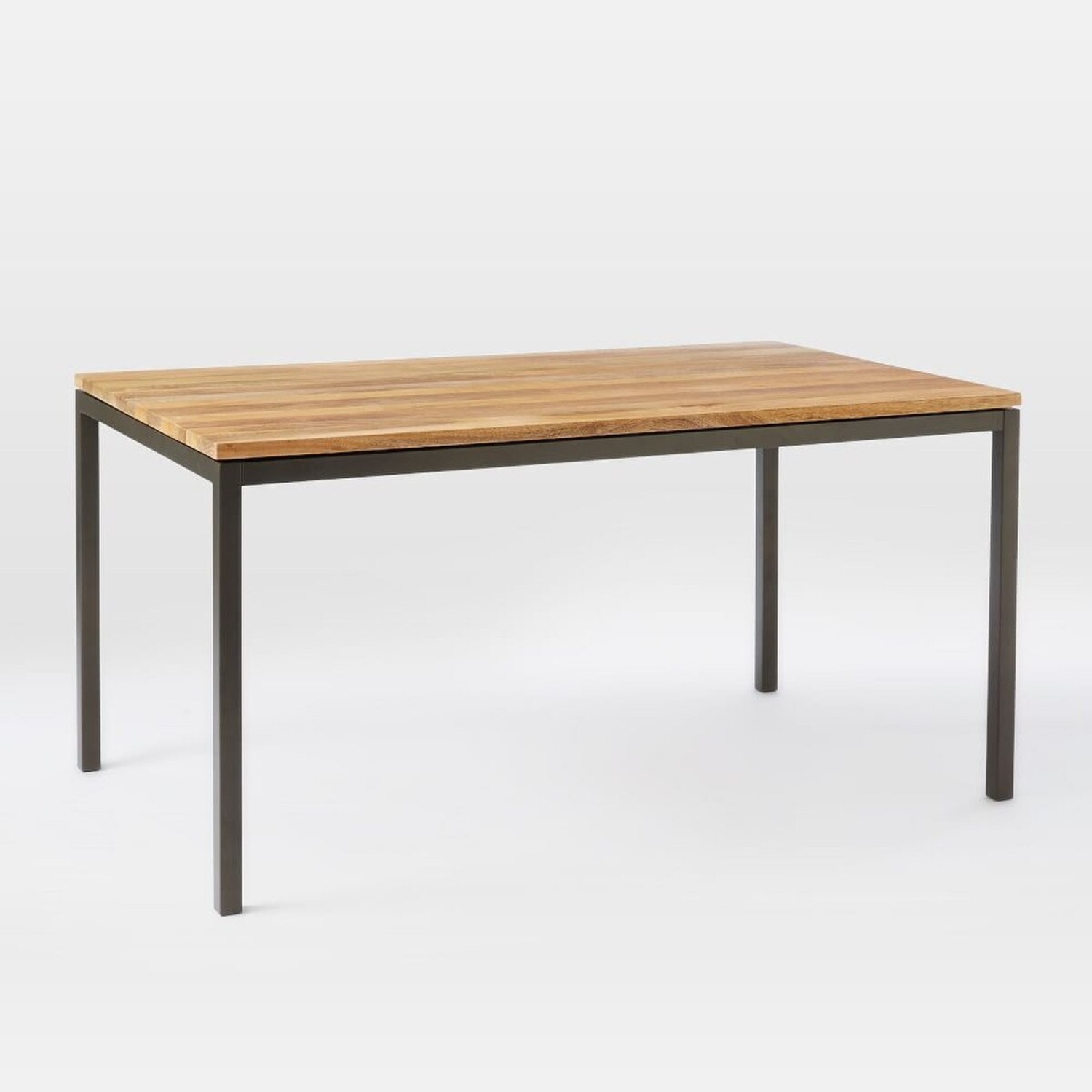 West Elm Box Frame Dining Table 60” Raw Mango - image-0