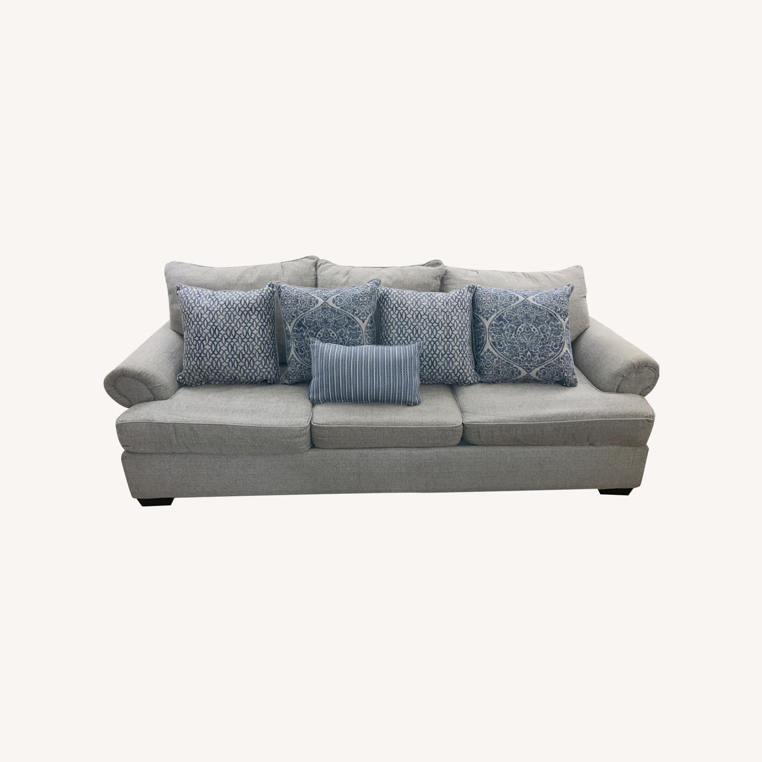 Old Brick Designer Gray Sofa - image-0