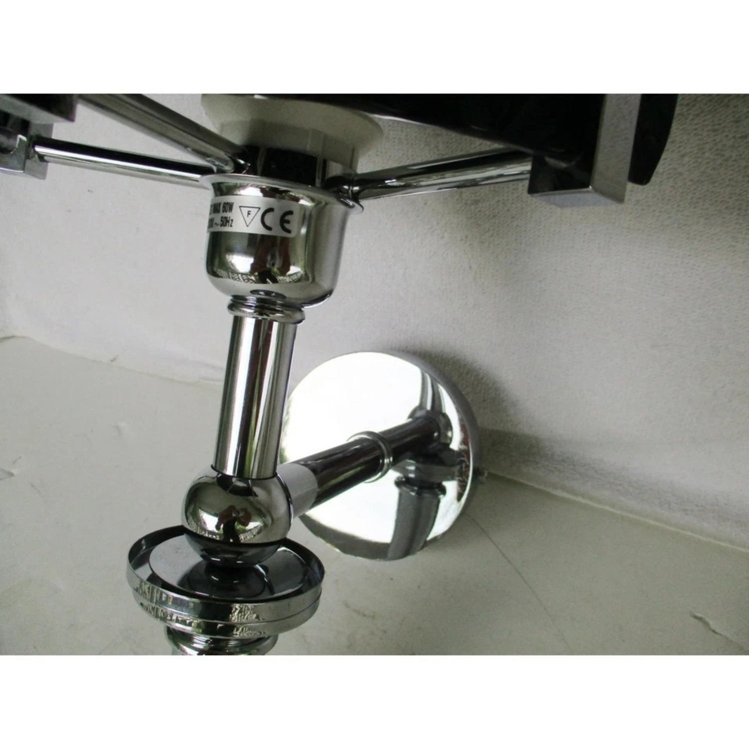 Murano Glass Black Diamond Swarovski Wall Sconce - image-7