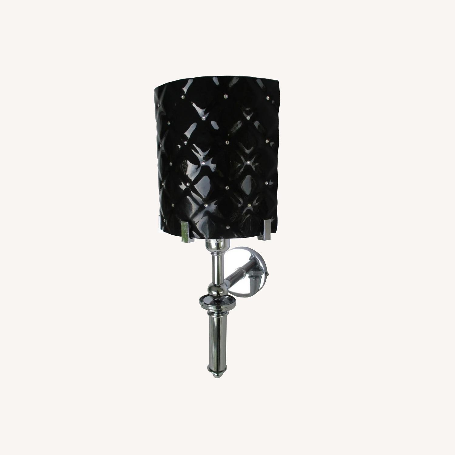 Murano Glass Black Diamond Swarovski Wall Sconce - image-0