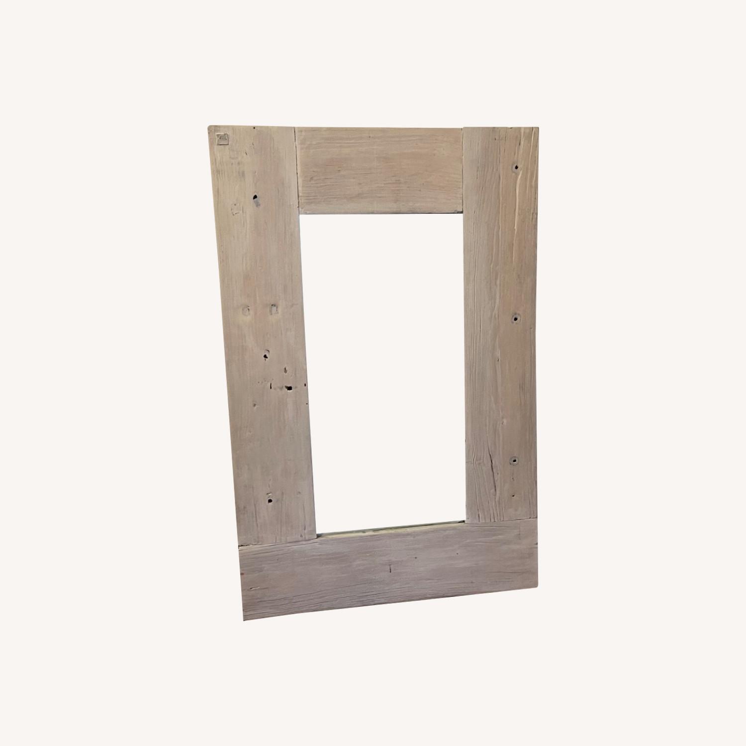 Shabby Chic White Wash Wooden Mirror - image-0