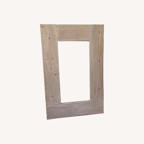 Used Shabby Chic White Wash Wooden Mirror for sale on AptDeco