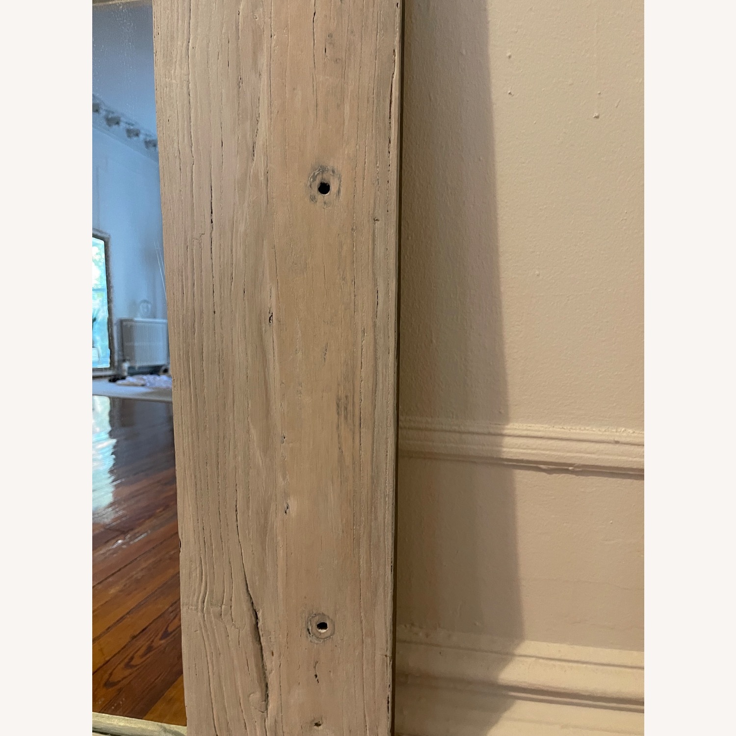 Shabby Chic White Wash Wooden Mirror - image-5