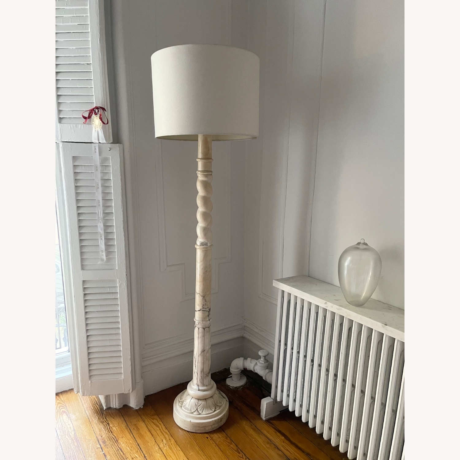 Mid 20 Century Marble Floor Lamp - image-1