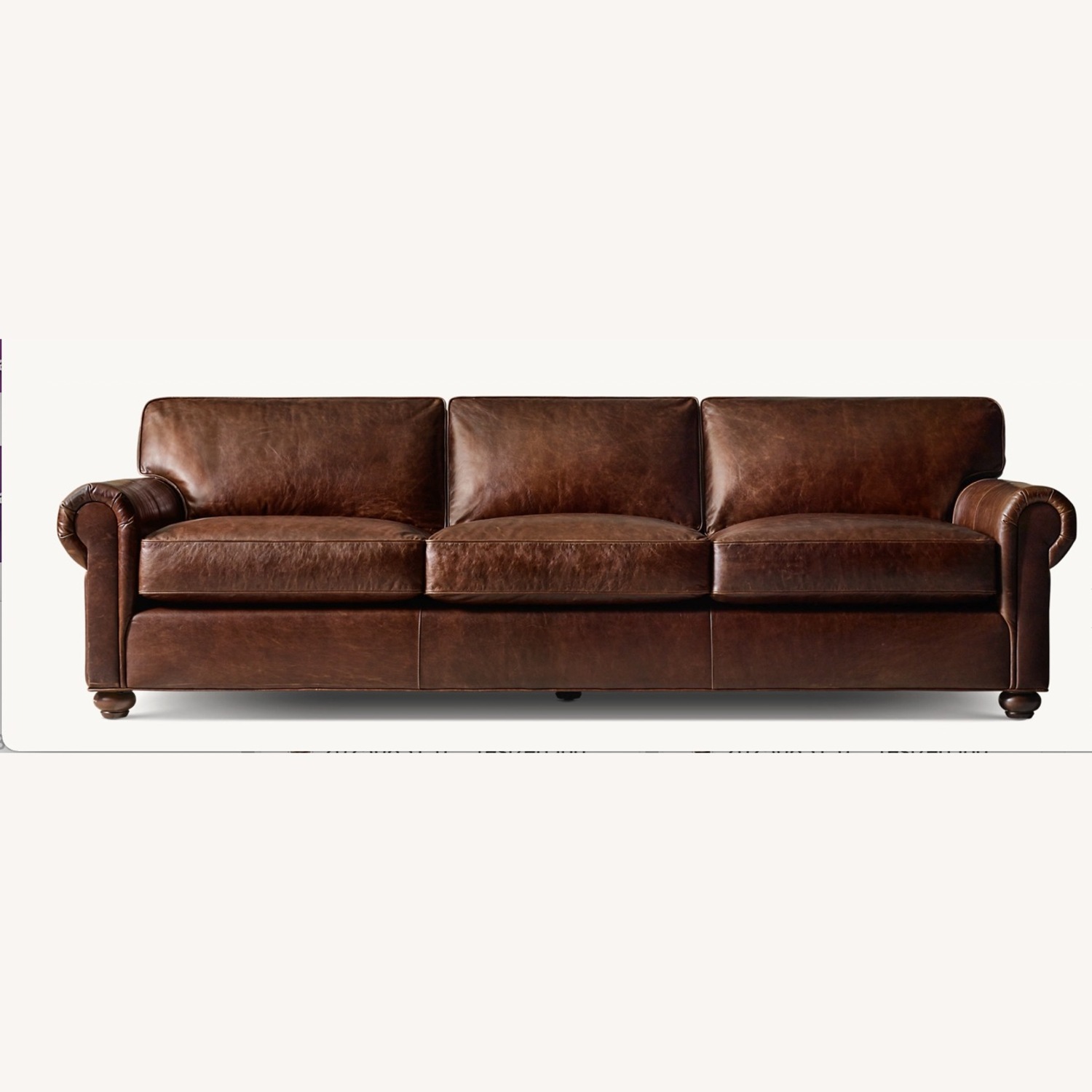 Restoration Hardware Lancaster Leather Sofa - image-0